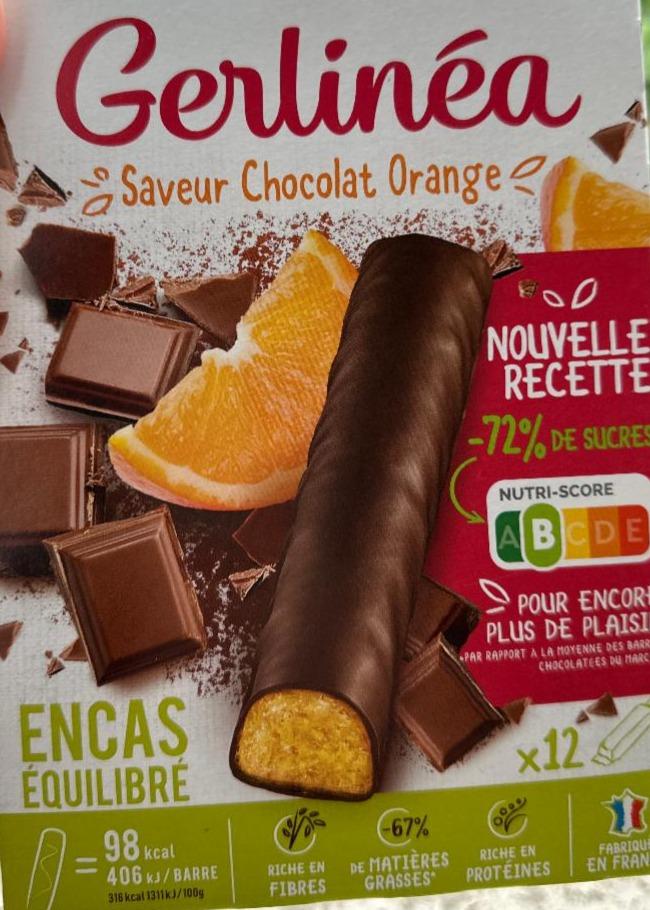 Фото - Шоколадно-апельсиновий батончик з високим вмістом білка Gerlinéa