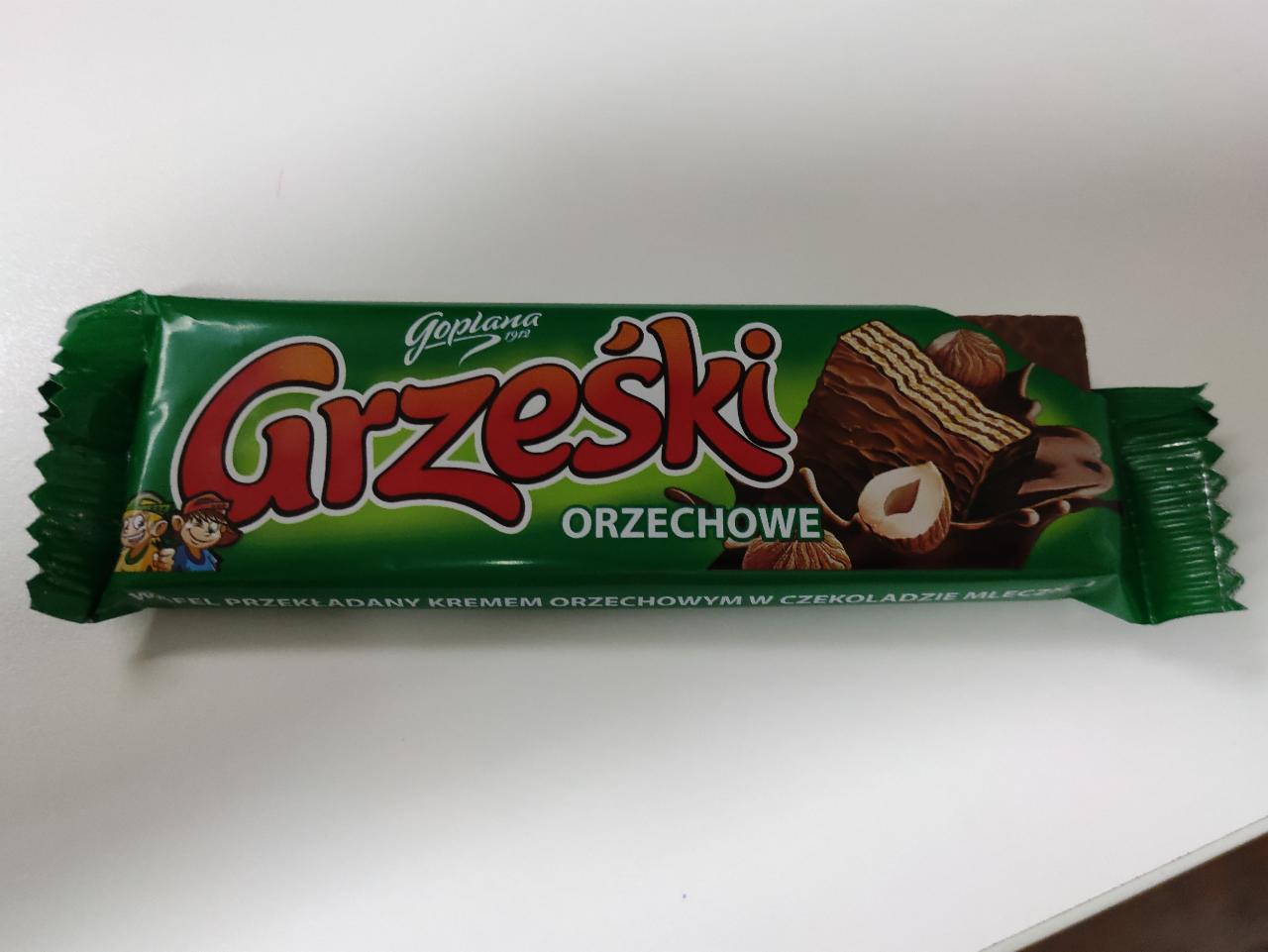Фото - Вафлі з горіховим кремом у молочному шоколаді Grześki Goplana