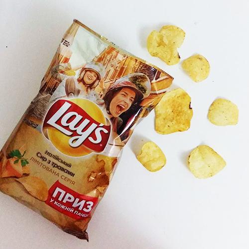 Фото - Чіпси картопляні зі смаком Сир з травами Lays