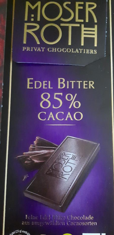 Фото - Шоколад чорний 85% Moser Roth