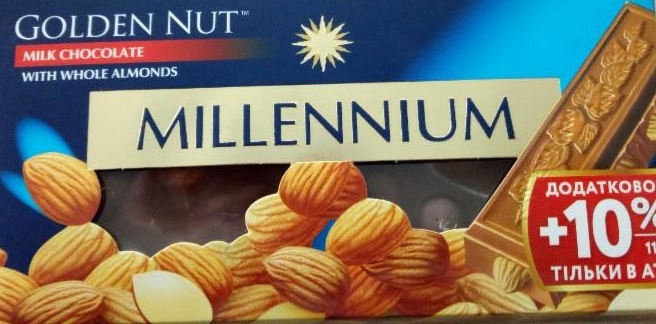 Фото - Молочний шоколад Golden Nut з лісовими горіхами Millennium