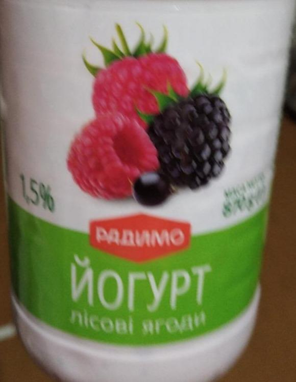 Фото - Йогурт питний 1.5% лісові ягоди Радимо