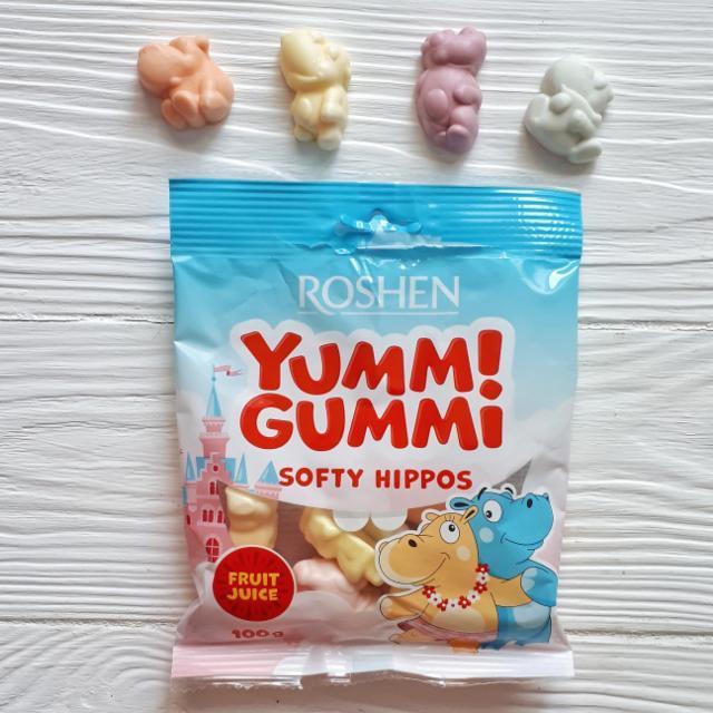 Фото - желейні цукерки yummi gummi softy hippos Roshen
