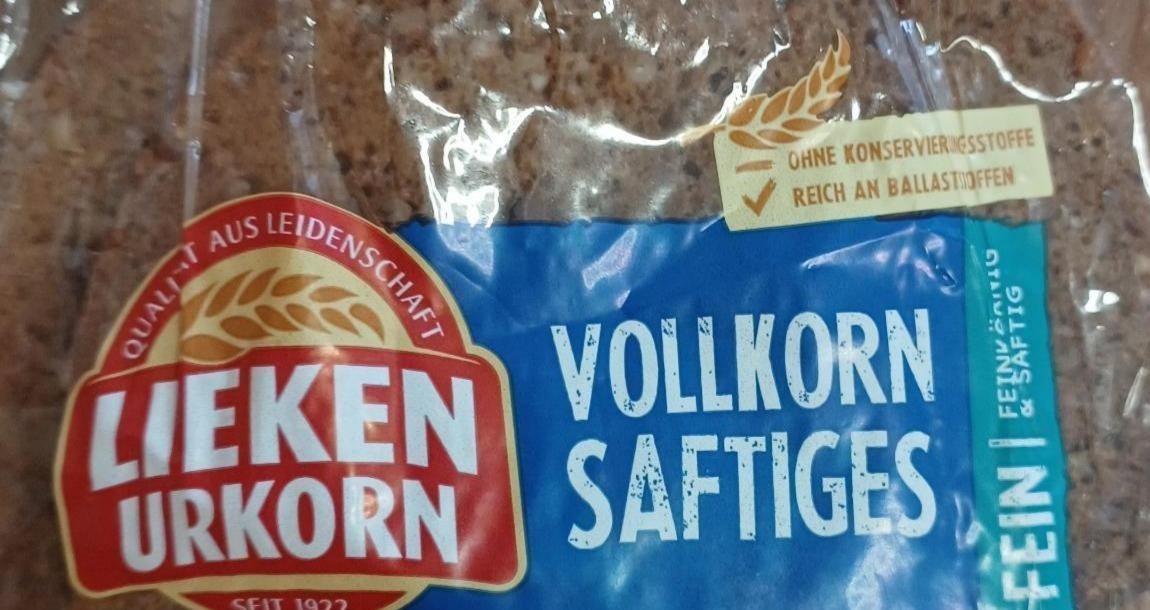 Фото - Хліб цільнозерновий Vollkorn Saftiges Lieken Urkorn
