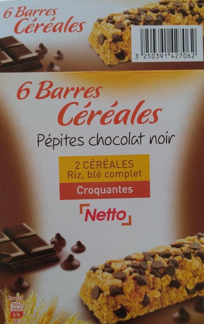 Фото - Зернові батончики з темного шоколаду Netto