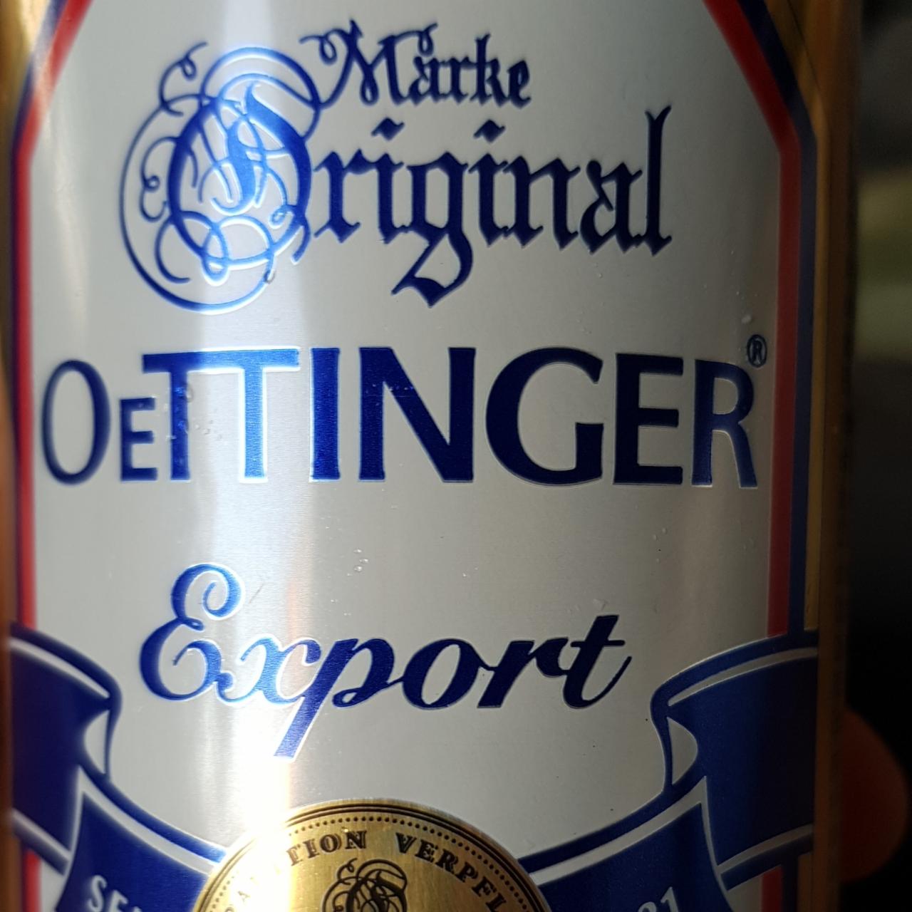 Фото - Пиво 5.4% світле фільтроване пастеризоване Export Oettinger