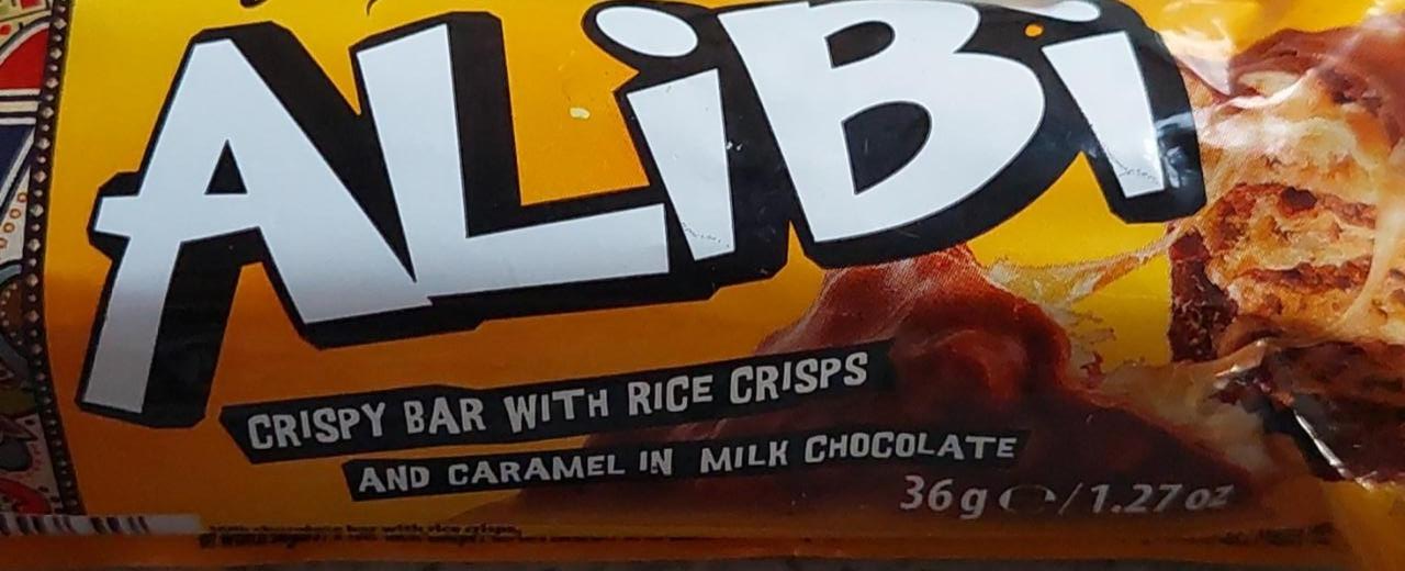 Фото - Хрусткий батончик з рисовими чіпсами та карамеллю в молочному шоколаді Alibi