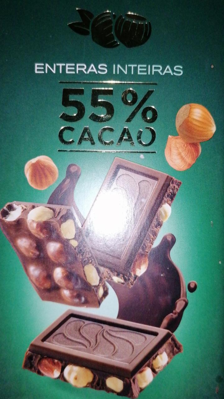 Фото - Шоколад чорний 55% з лісовим горіхом Hacendado