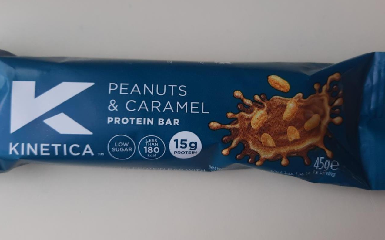 Фото - Батончик протеїновий Peanuts & Caramel Protein Bar Kinetica