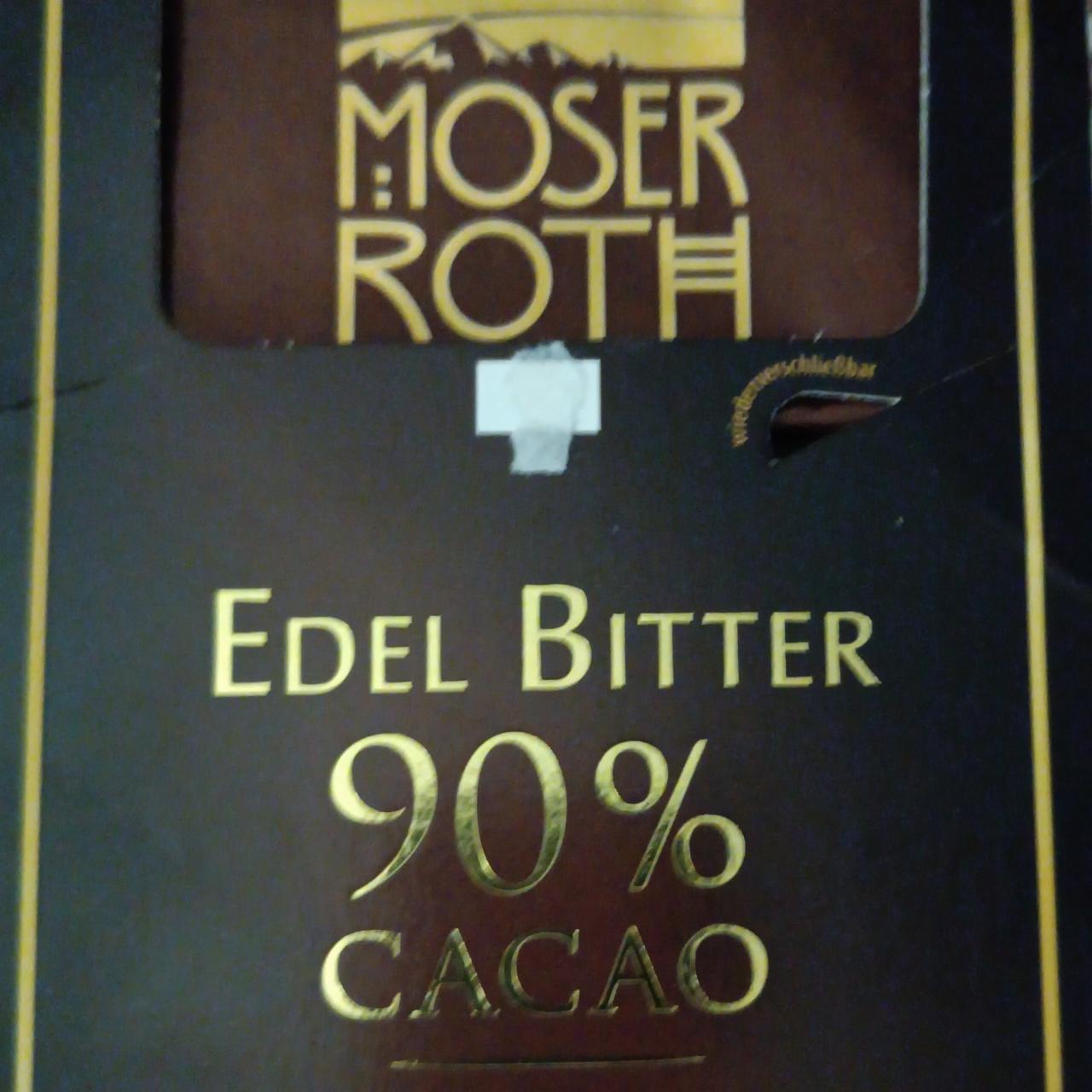 Фото - Шоколад чорний 90% Moser Roth