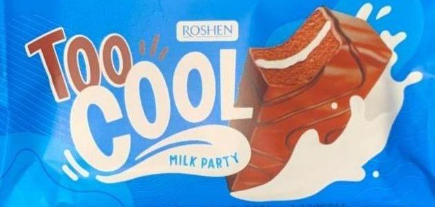 Фото - Бісквітні тістечка глазуровані Too Cool Milk Party з молочною начинкою Roshen