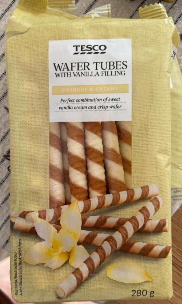 Фото - Вафельні трубочки з ванільною начинкою Wafer Tubes Tesco