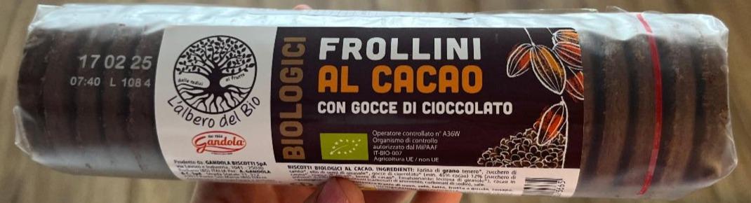 Фото - Frollini al cacao biologici con gocce di cioccolato Gandola