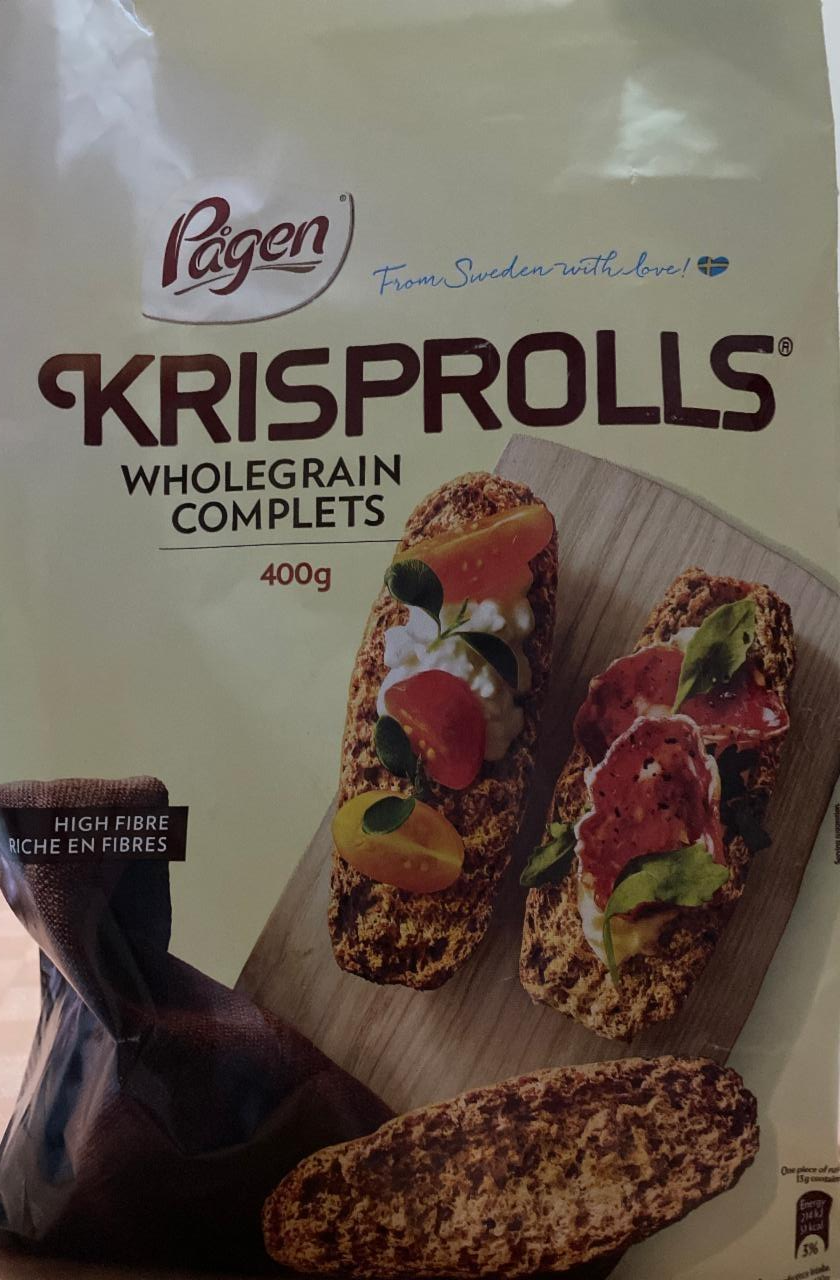Фото - Цільнозерновий пакетик шведських тостів Krisprolis Pagen
