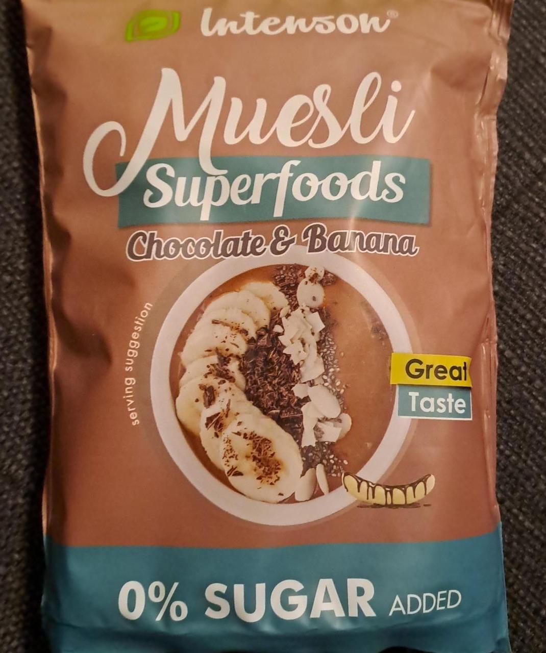Фото - Мюслі шоколад-банан Chocolate & Banana Muesli Superfoods Intenson