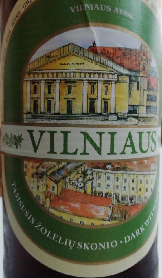 Фото - Пиво темне фільтроване пастеризоване з ароматом трав Vilniaus