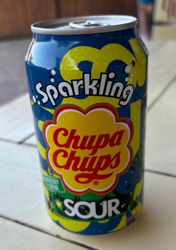Фото - Напій газований зі смаком чорниці Sparkling Sour Chupa Chups