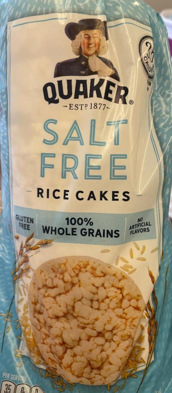 Фото - Цільнозернові рисові коржі без солі Salt Free whole grains rice cakes Quaker