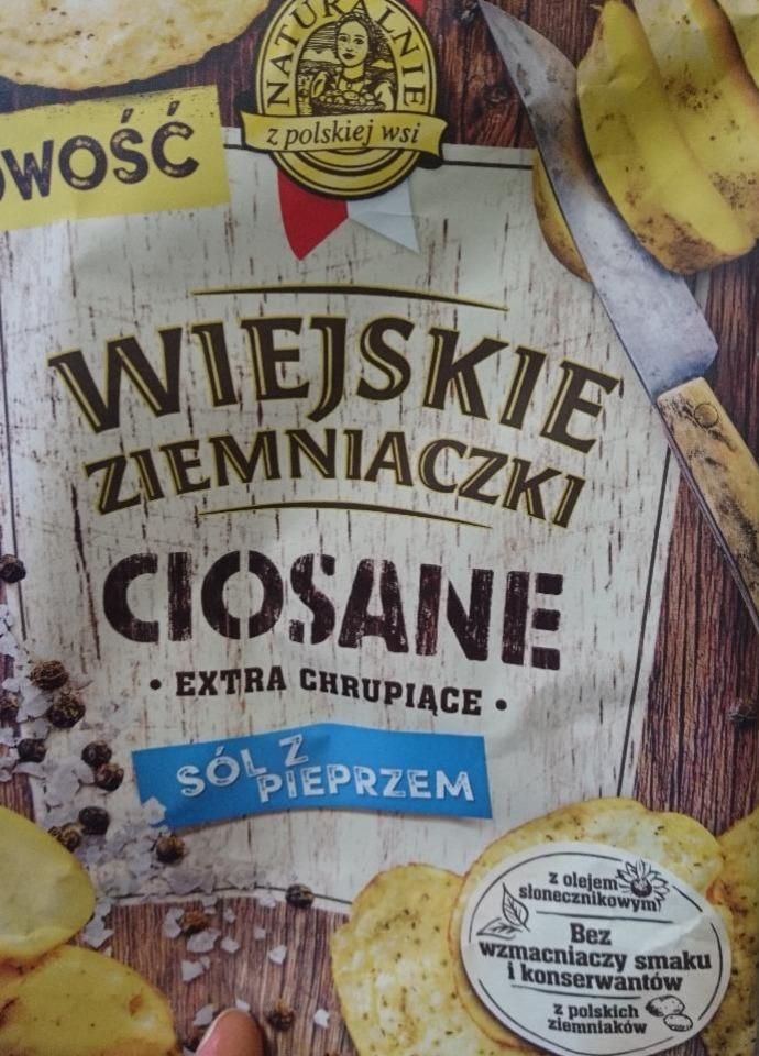 Фото - Чіпси ciosane з сіллю і перцем Wiejskie Ziemniaczki