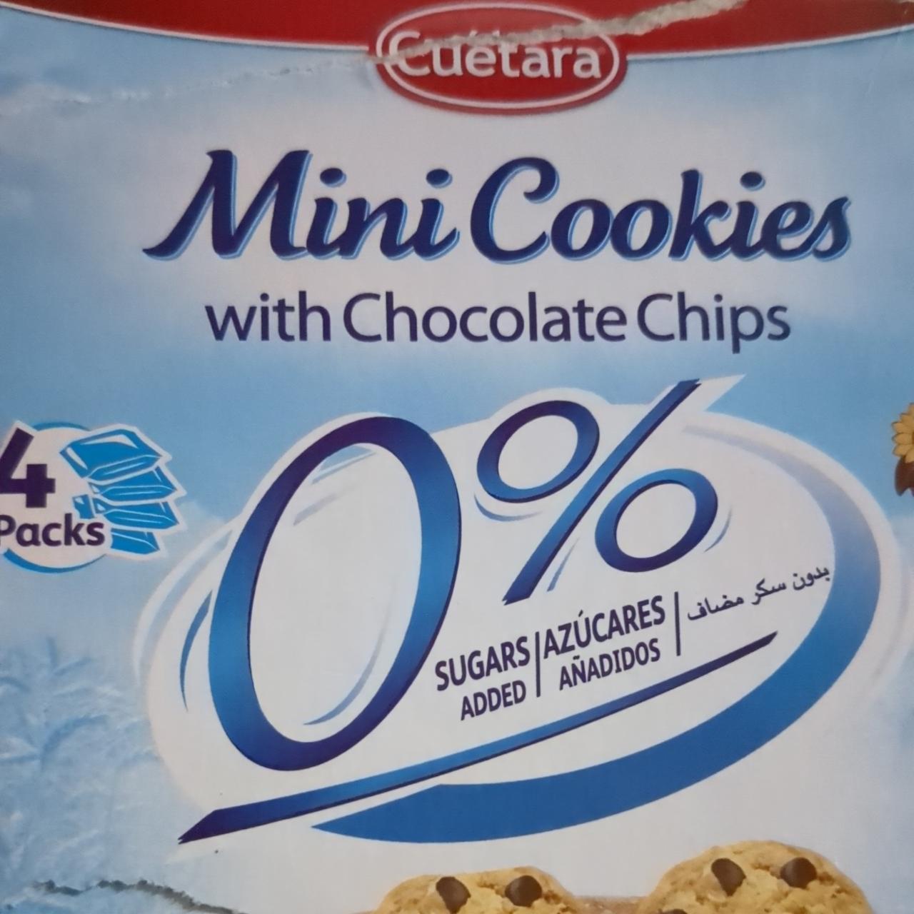 Фото - Печиво міні зі шматочками шоколаду без цукру Mini Cookies Cuetara