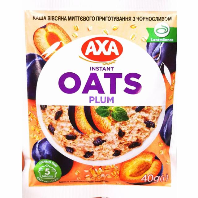 Фото - Каша вівсяна з чорносливом instant oats plum Аха Axa