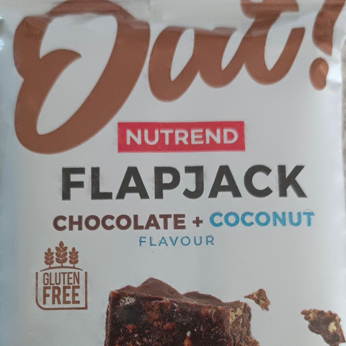 Фото - Батончик безглютеновий енергетичний злаковий Flapjack Chocolate + coconut with dark chocolate Nutrend