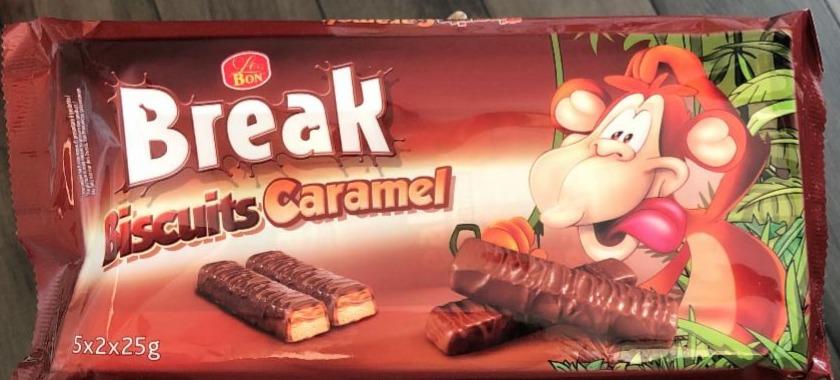 Фото - Батончики шоколадні Break Biscuits Caramel LeBon