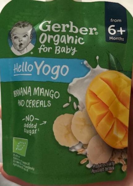 Фото - Hello Yogo Banana Mango And Cereals Gerber Organic