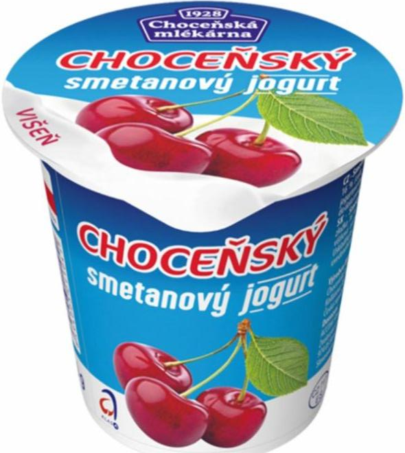 Фото - Choceňský smetanový jogurt višňový Choceňská mlékárna