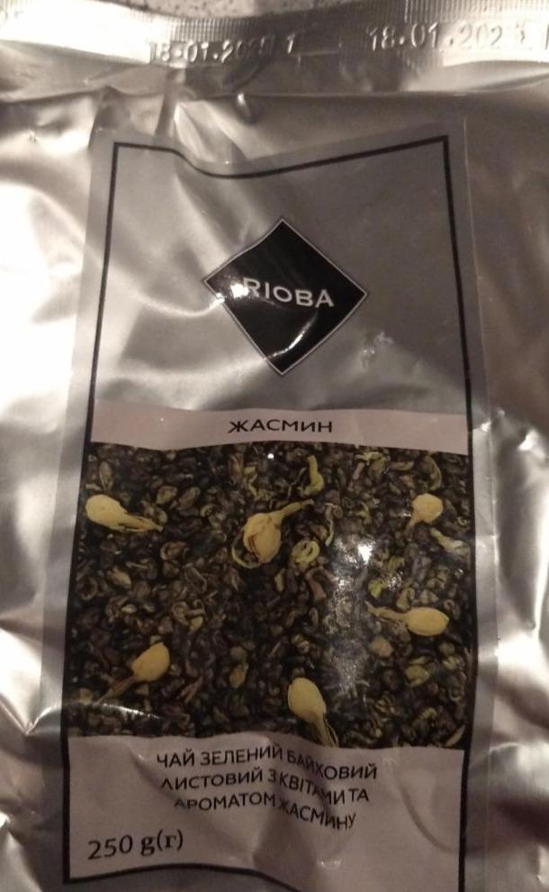 Фото - чай зелений байховий листовий з квітами та ароматом жасмину Rioba