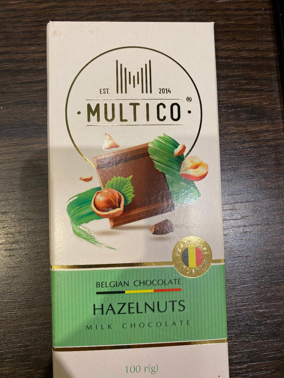 Фото - Шоколад молочний з фундуком Hazelnuts Milk Chocolate Multico
