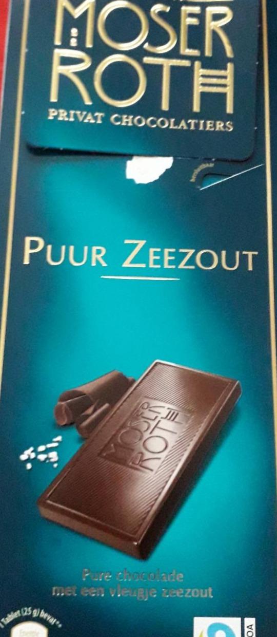 Фото - Шоколад Puur Zeezout чорний 85% какао Moser Roth