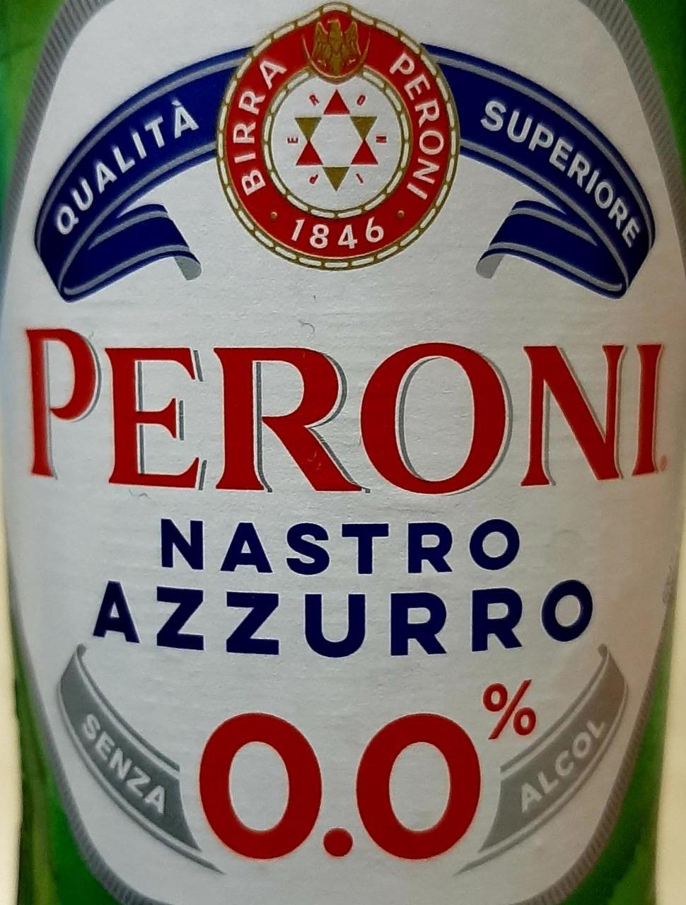 Фото - Світле безалкогольне пиво Peroni Nastro Azzurro 0.0 преміум-класу Birra Peroni