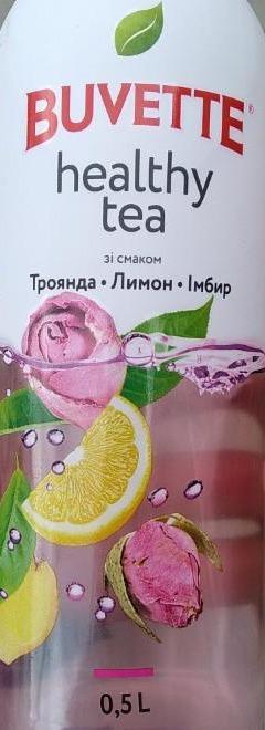Фото - Напій безалкогольний негазований Троянда-лимон-імбир Healthy tea Buvette