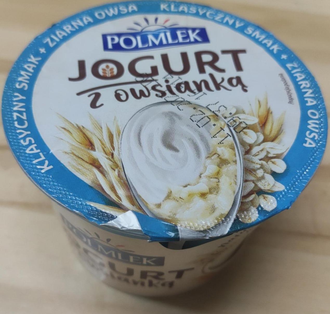 Фото - Йогурт зі смаком вівсяних пластівців класичний + зерна вівса Polmlek