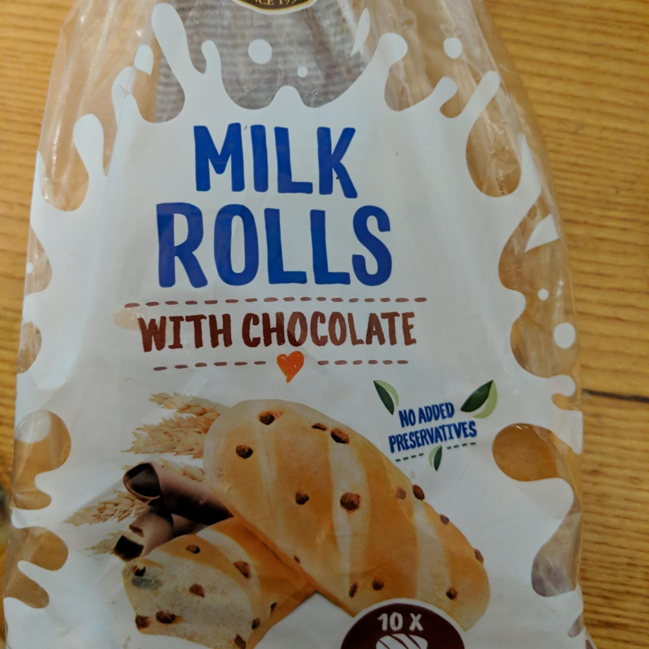 Фото - Булочка молочна зі шматочками молочного шоколаду Milk Rolls Dan Cake