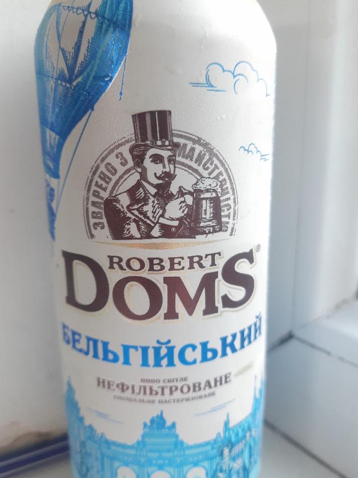 Фото - Пиво спеціальне 4.3% світле нефільтроване пастеризоване Бельгійський Robert Doms