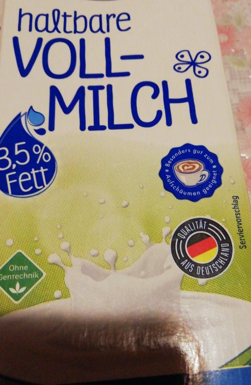 Фото - Молоко haltbare Voll-Milch 3,5% жиру Milbona
