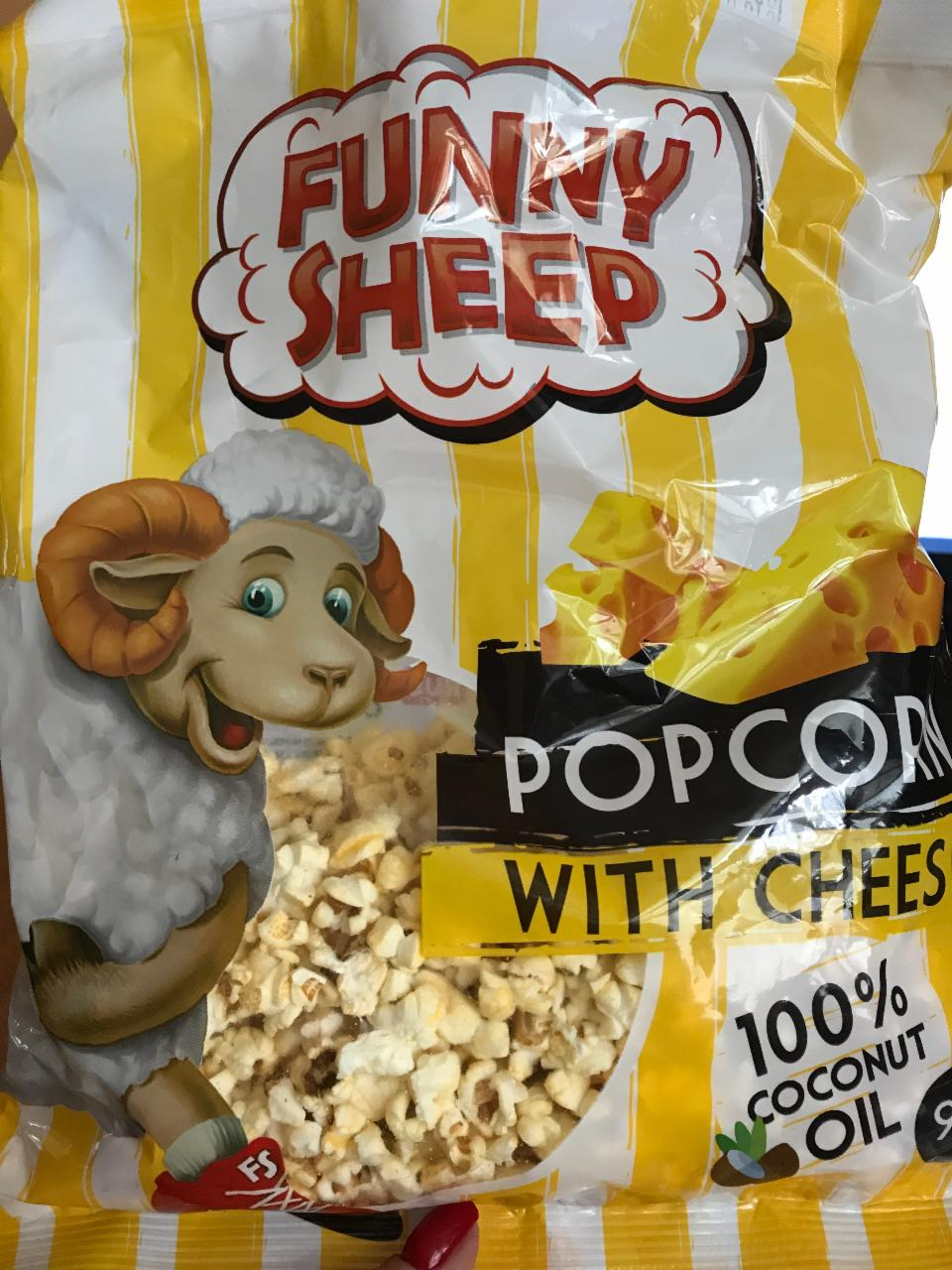Фото - Повітряні зерна кукурудзи солоні з ароматом сиру Funny Sheep