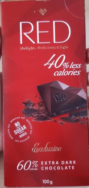 Фото - Шоколад Exclusive екстра темний какао 60% Red