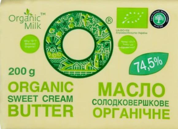 Фото - Масло солодковершкове 74.5% органічне Селянське Organic Milk