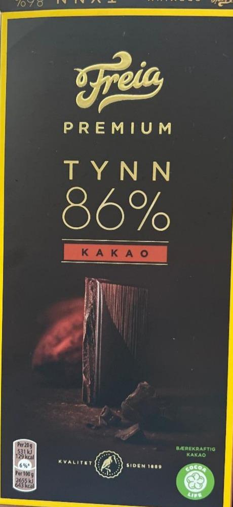 Фото - Шоколад чорний 86% Premium Tynn Freia