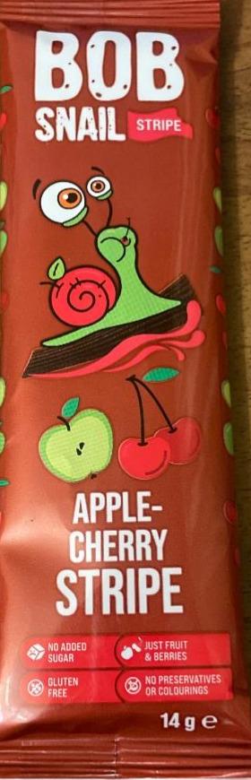 Фото - Цукерка фруктово- ягідна Яблучно- вишневий страйп Bob Snail