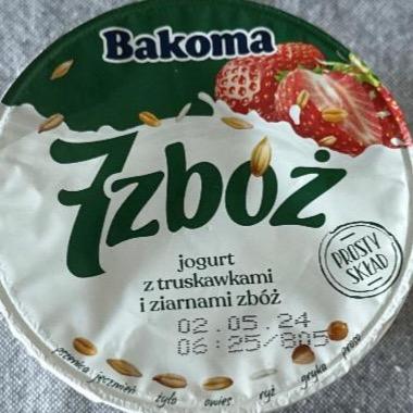 Фото - 7zbóż jogurt z truskawkami i ziarnami zbóż Bakoma