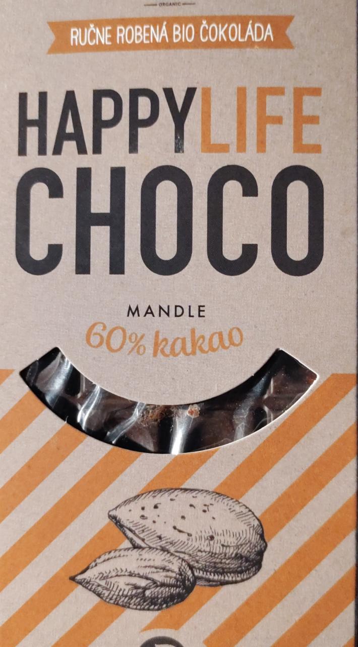 Фото - Шоколад 60% какао з мигдалем Choco Mandle HappyLife