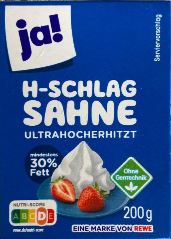 Фото - Вершки збиті H-Schlagsahne 30% Ja!