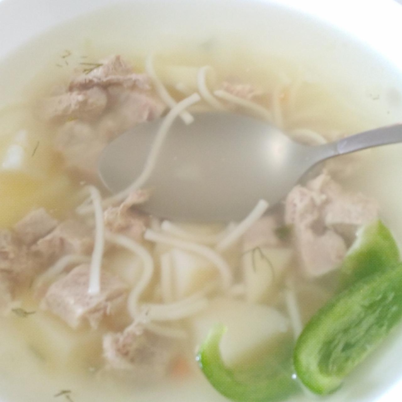 Фото - суп зі свининою та локшиною