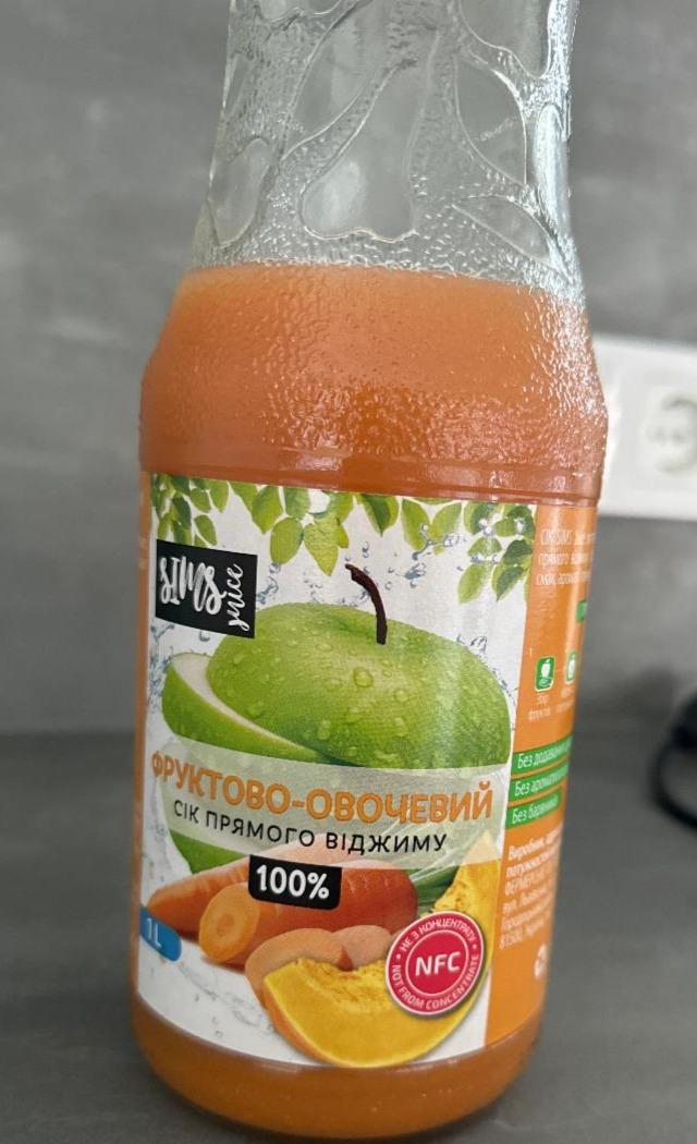 Фото - Сік фруктово-овочевий прямого віджиму Sims Juice