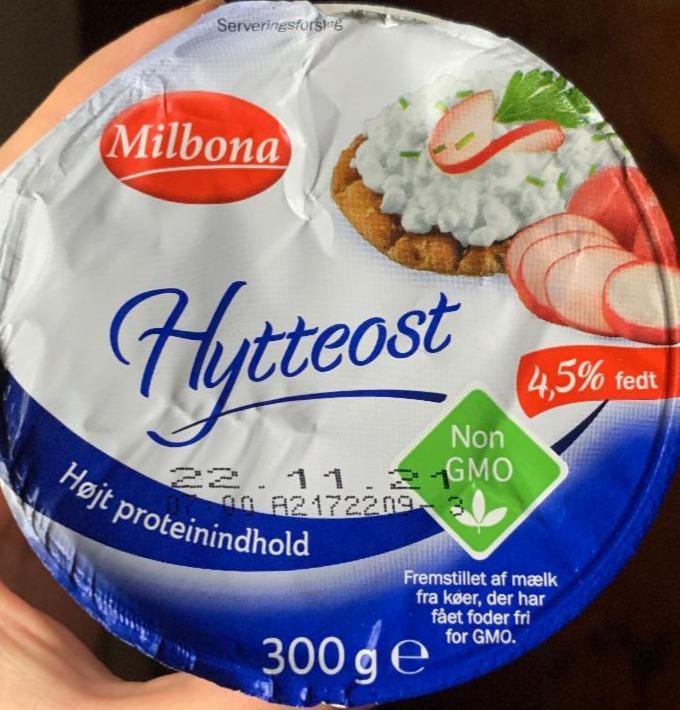 Фото - Сир кисломолочний 4.5% Hytteost Milbona