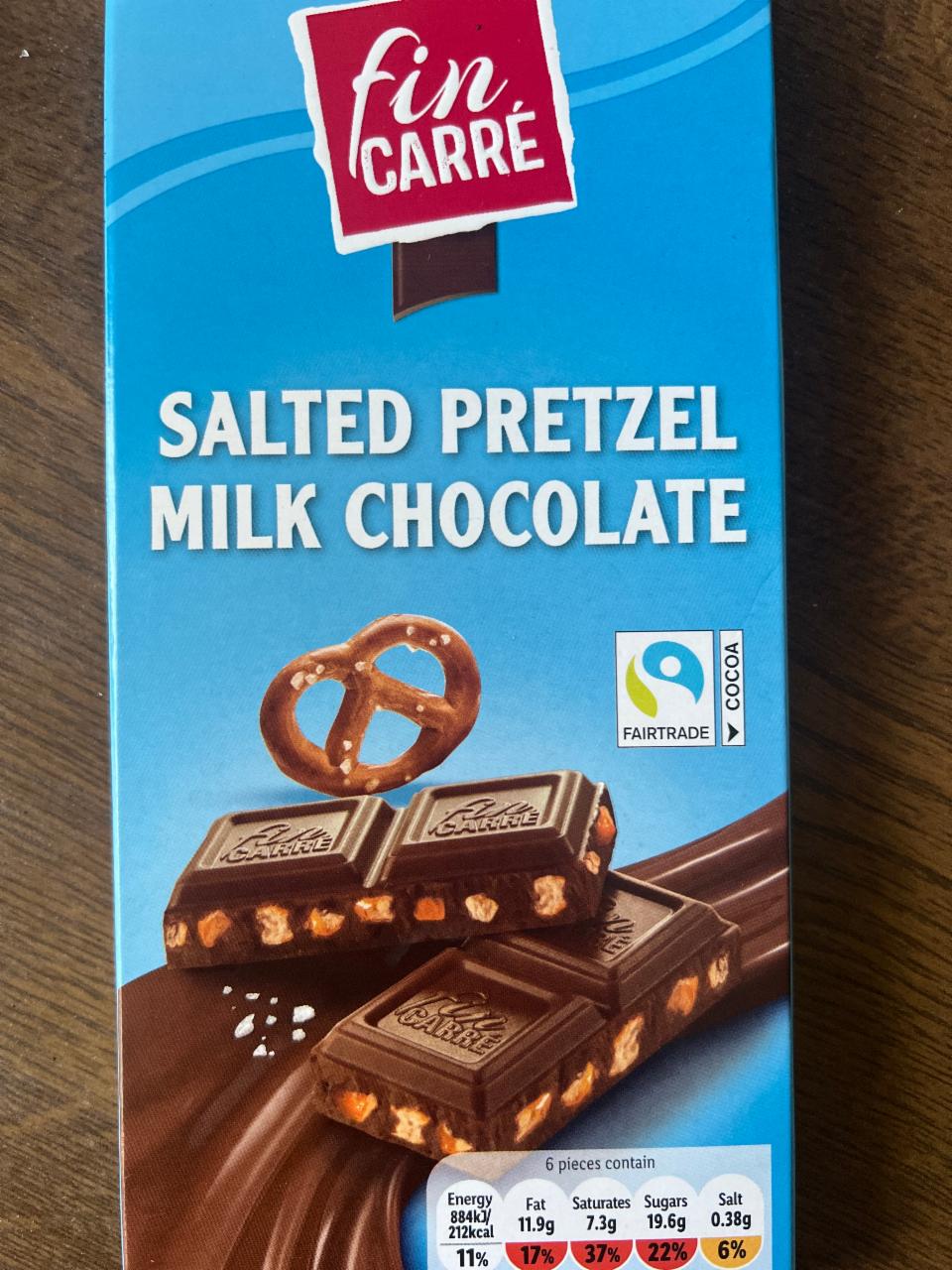 Фото - Шоколад молочний з солоними крендельками Salted Pretzel Milk Chocolate Fin Carre